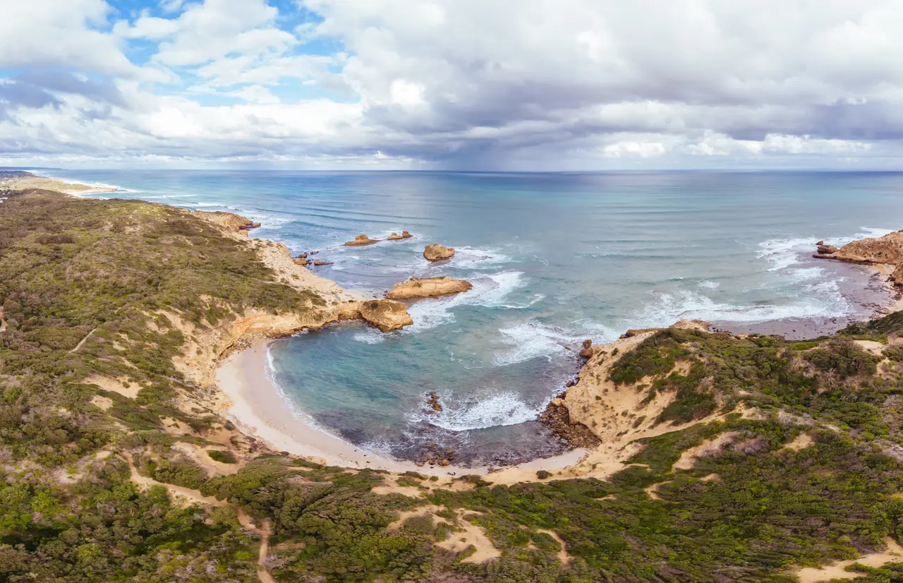 The coastline of the Mornington Peninsula