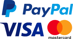 We accept PayPal, Visa and Master cards