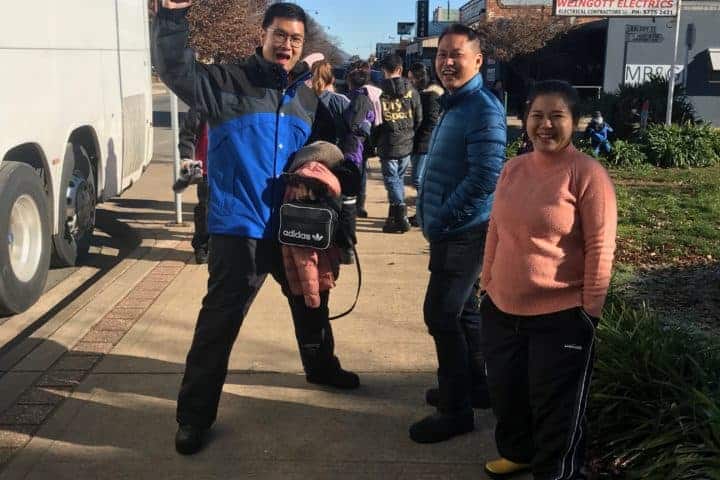 Chinese Indonesian Tourists at Mt Buller
